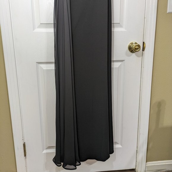 Tiffany Designs Black Rhinestone Sequin Crossover Sleeveless Prom Maxi Dress - 6 - Picture 9 of 16